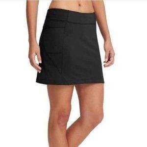 Athleta Excursion Skort Black Shorts Skirt Ribbed Side Pockets Womens X-Small XS